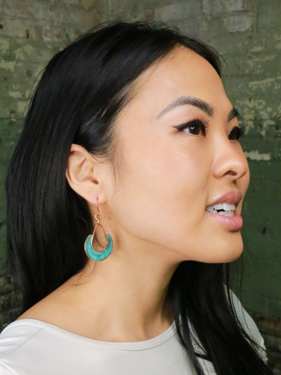 Patina upcycled Copper Hoops | Fari Anita