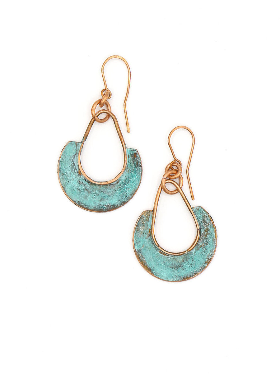 Patina upcycled Copper Hoops | Fari Anita