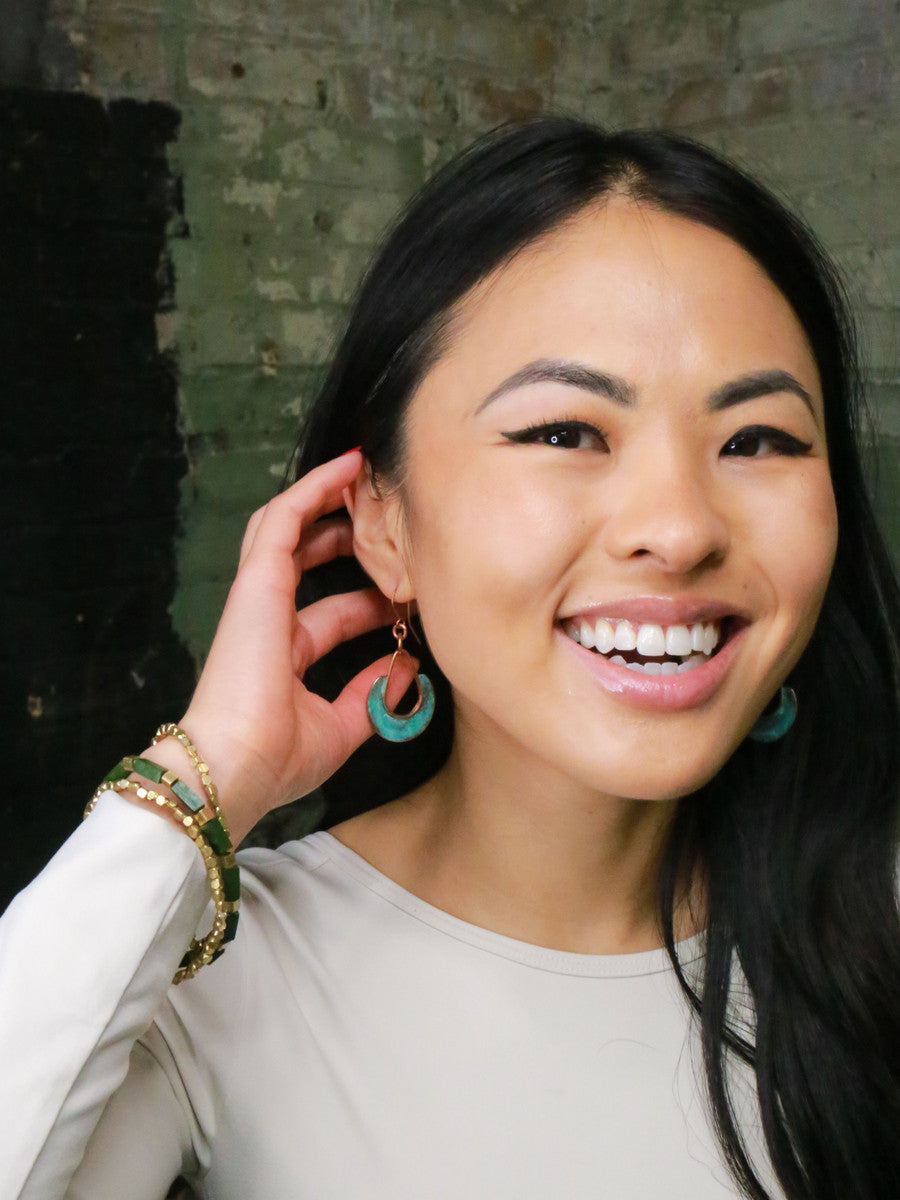 Patina upcycled Copper Hoops | Fari Anita