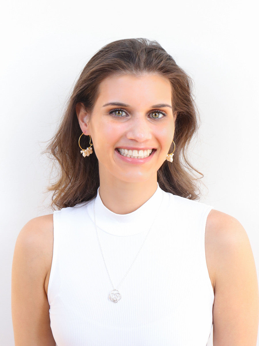 pearl cluster hoops | Fair Anita
