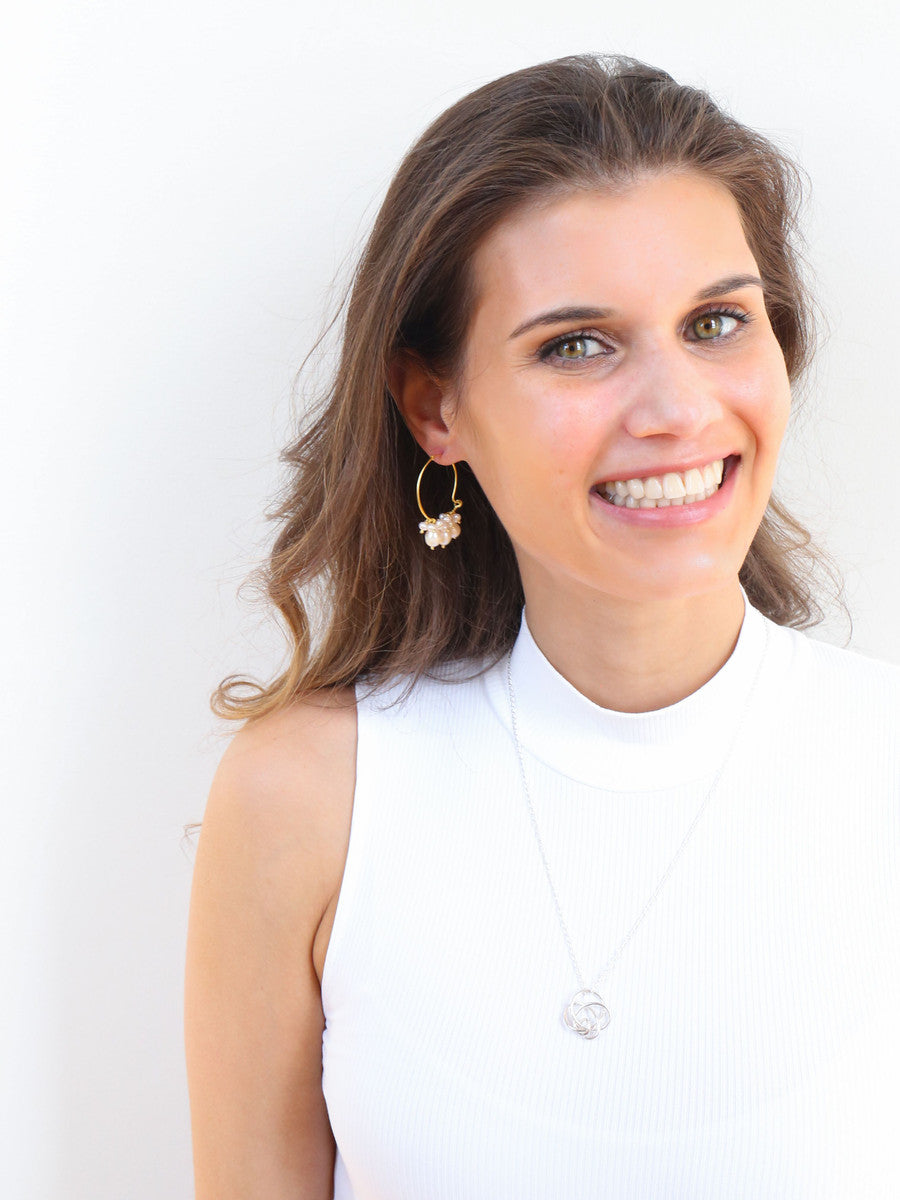 pearl cluster hoops | Fair Anita