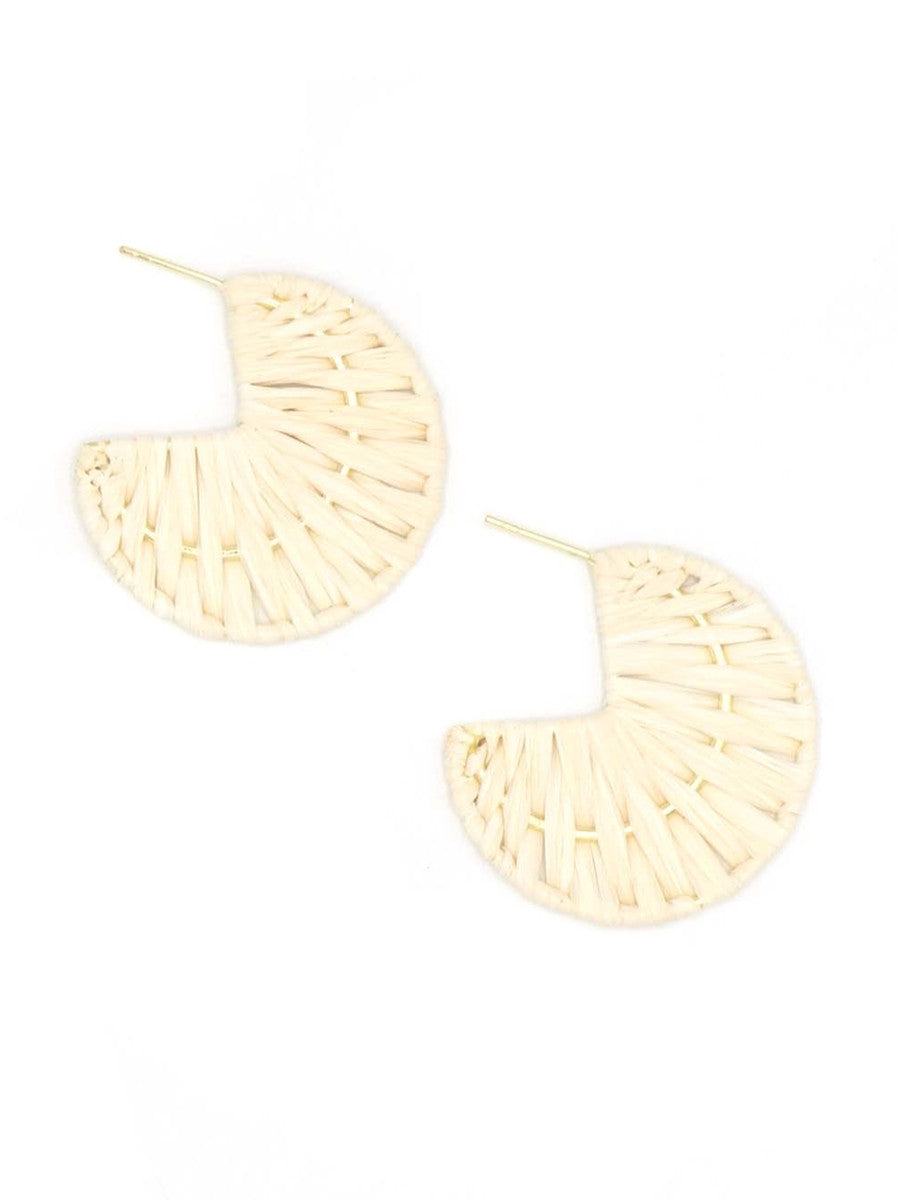 raffia hoop statement earrings | Fair Anita