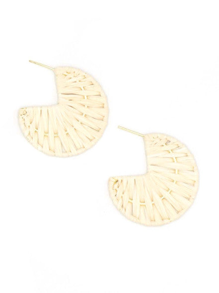 Raffia Hoop Earrings