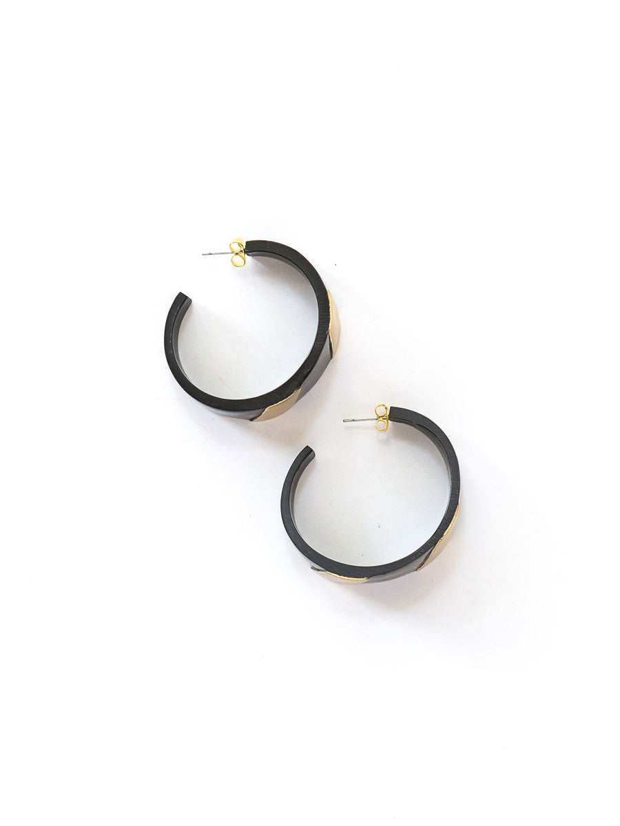 80s horn and brass hoops small | Fair Anita