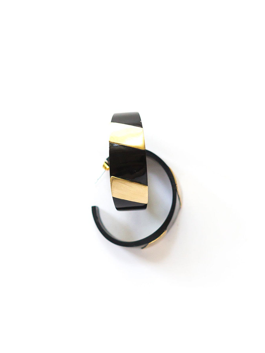 80s horn and brass hoops small | Fair Anita