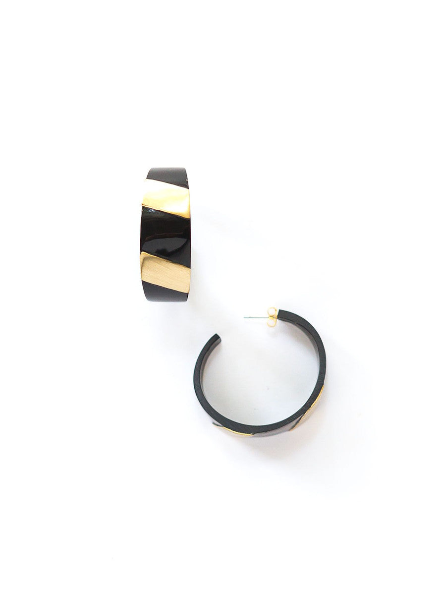 80s horn and brass hoops small | Fair Anita