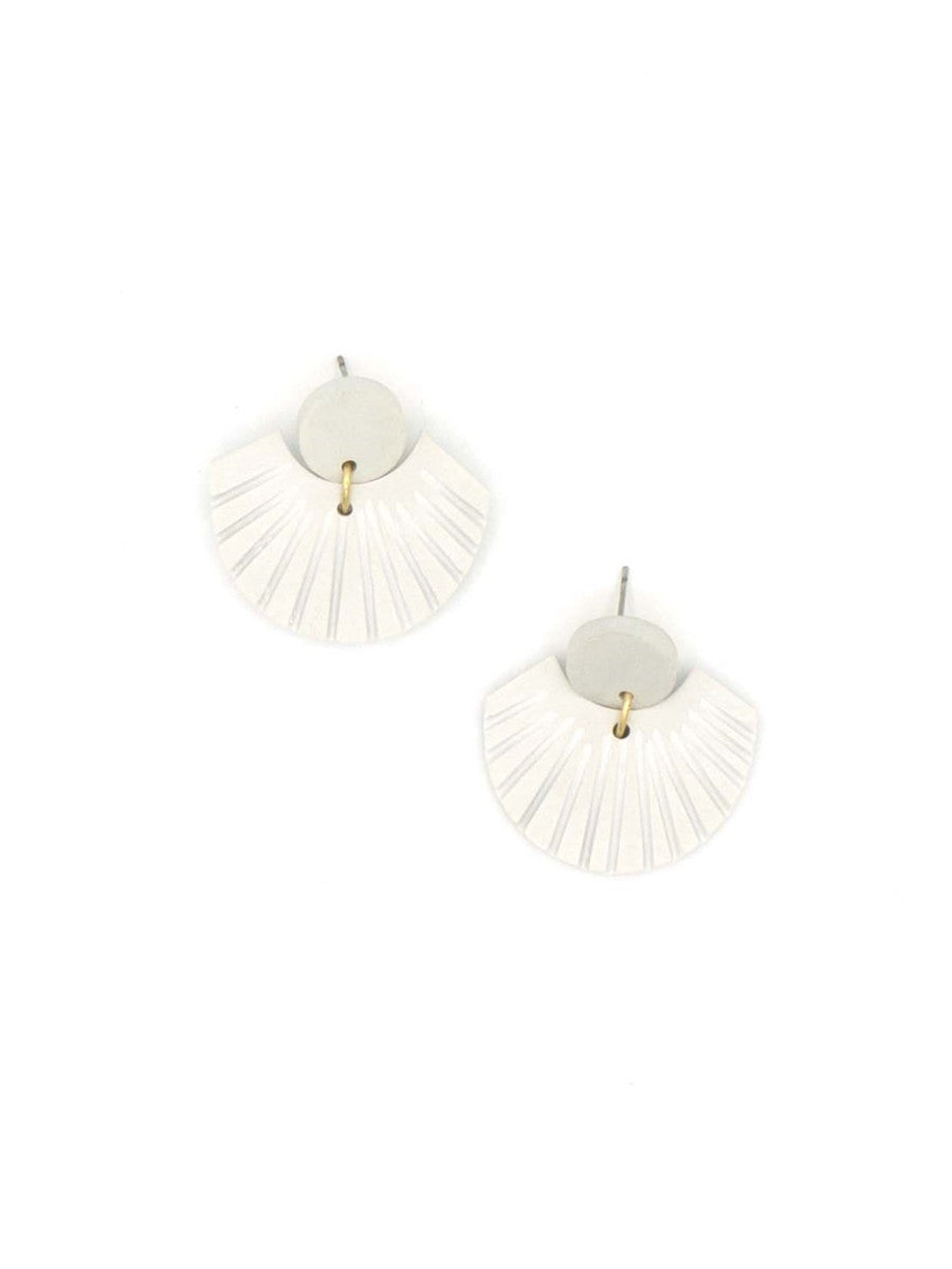 white clay textured earrings | Fair Anita