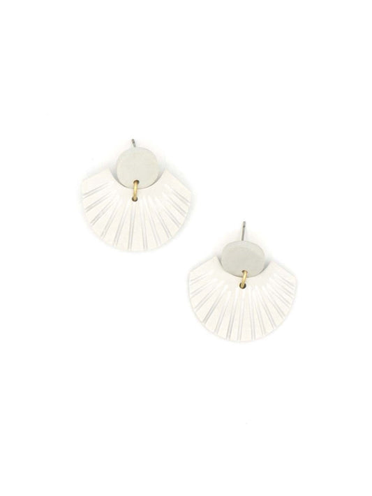 white clay textured earrings | Fair Anita