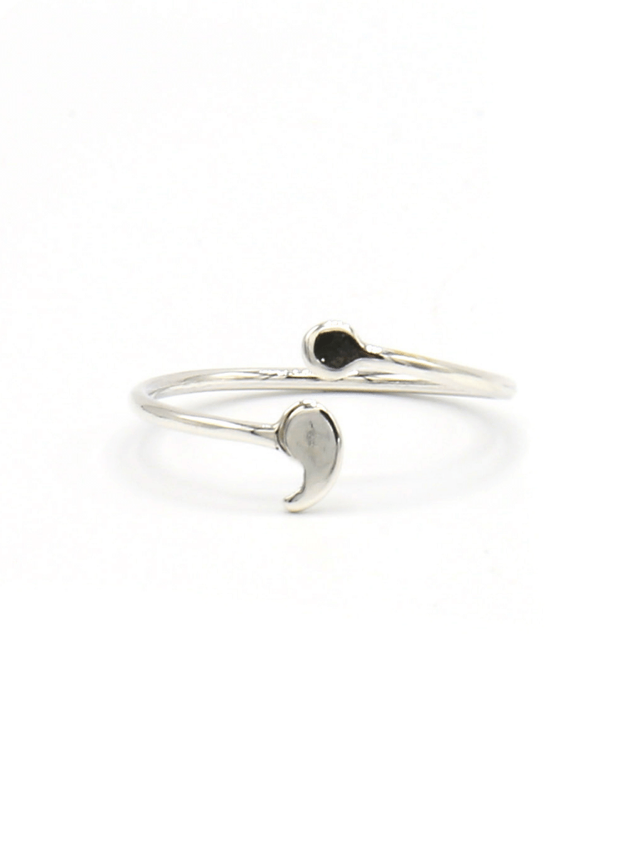 Semi Colon Sterling Silver Ring