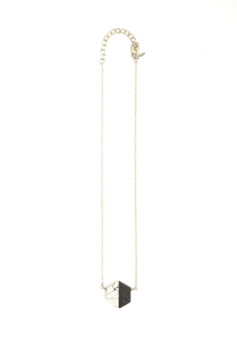 Balanced Geometry Necklace - Black