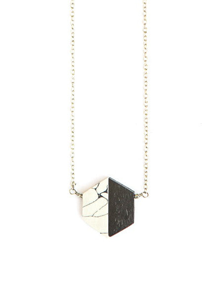 Balanced Geometry Necklace - Black