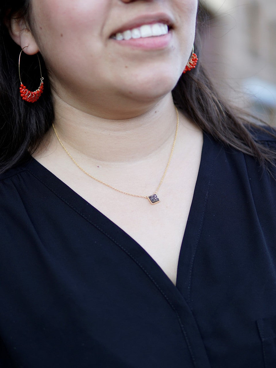 Short druzzy stone necklace | Fair Anita