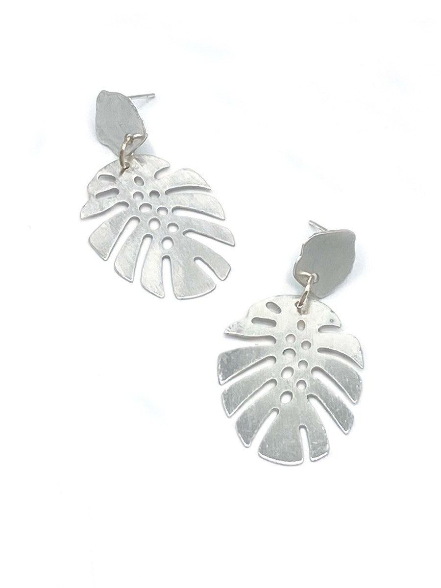 Monstera Studs silver_ Fair Anita