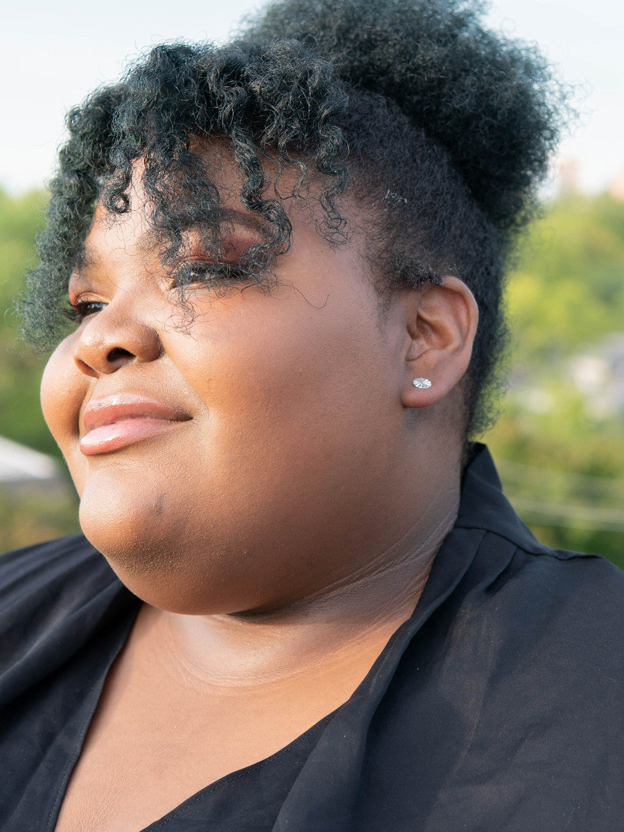 Silver sunburst earring | Fair Anita
