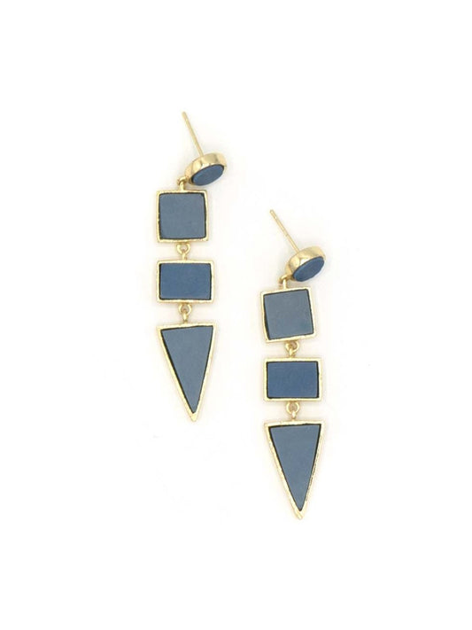 grey and gold geometric earrings | Fair Anita