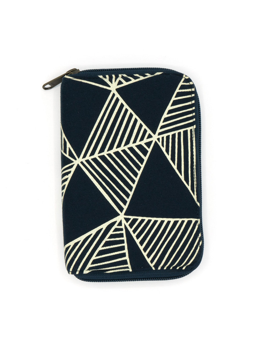 Zip Jewelry Travel Organizer - Geometric Navy