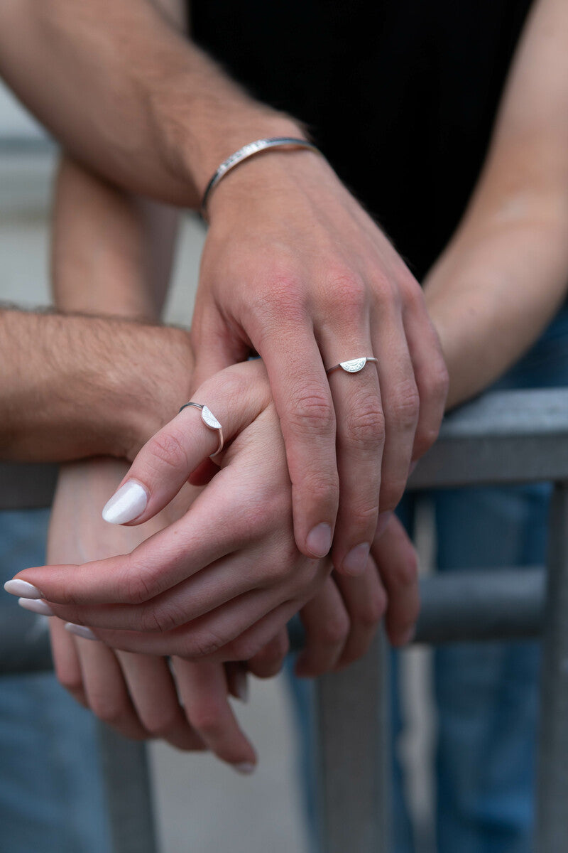 Soleil Moon Sterling Ring Set