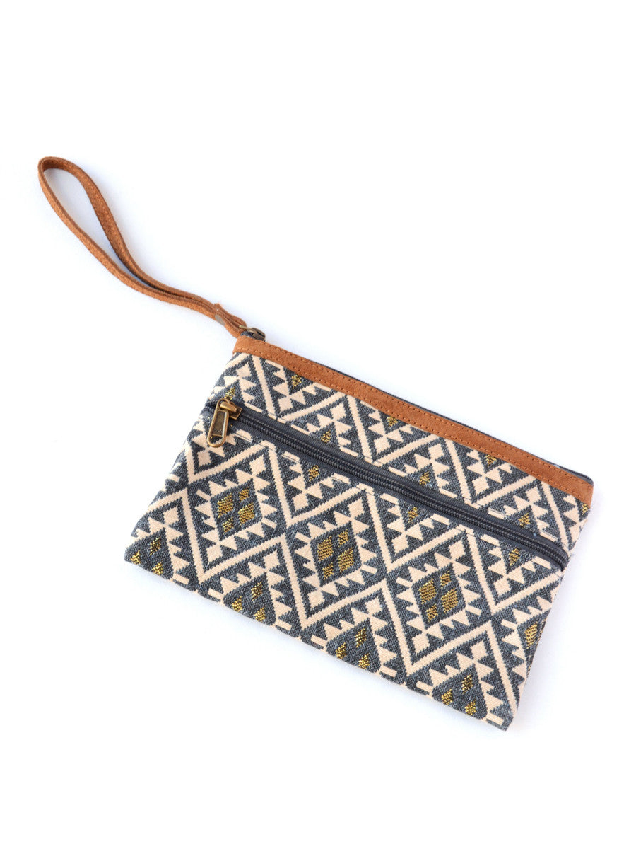 upcycled fabric clutch | Fair Anita