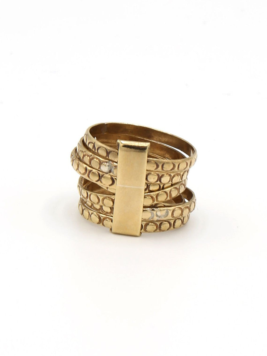 Stacked Armor Statement Ring