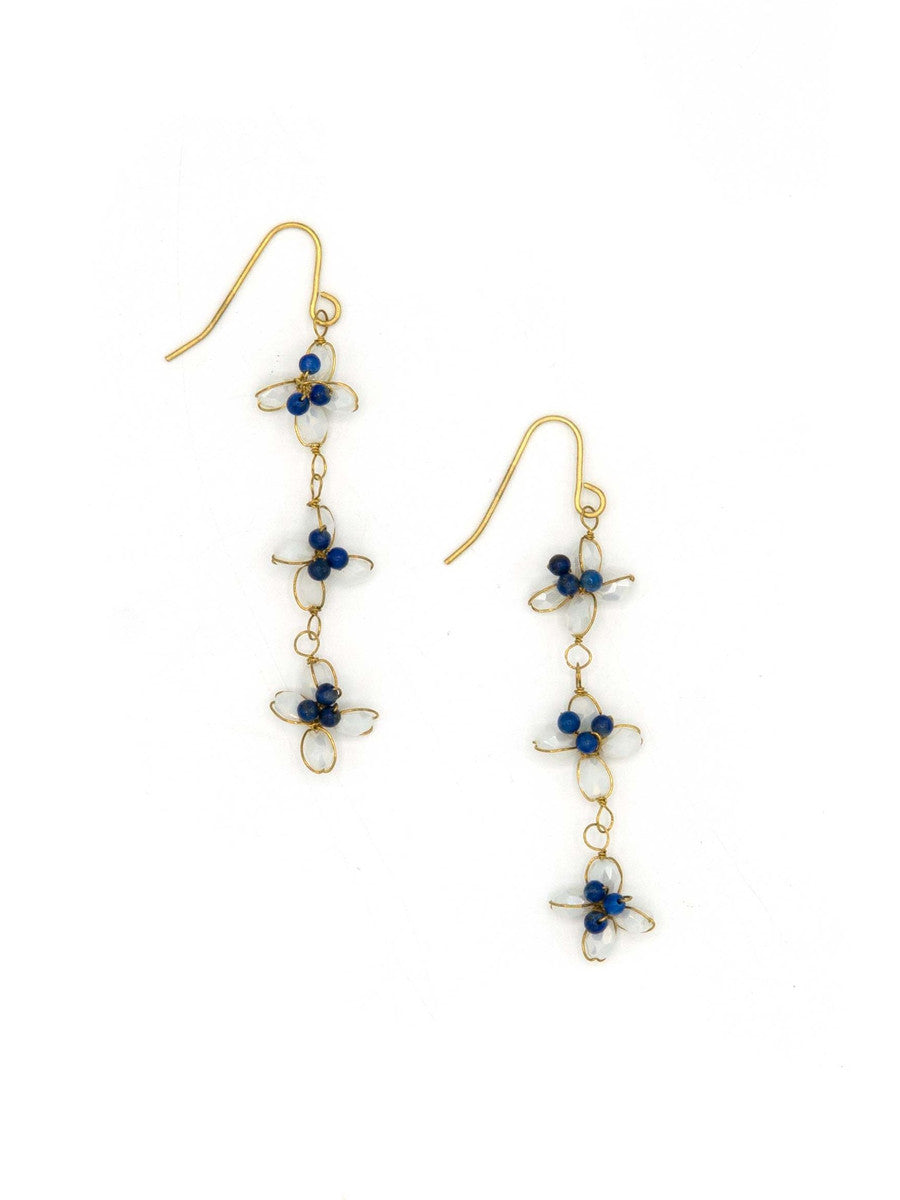 Stone Flower Earrings