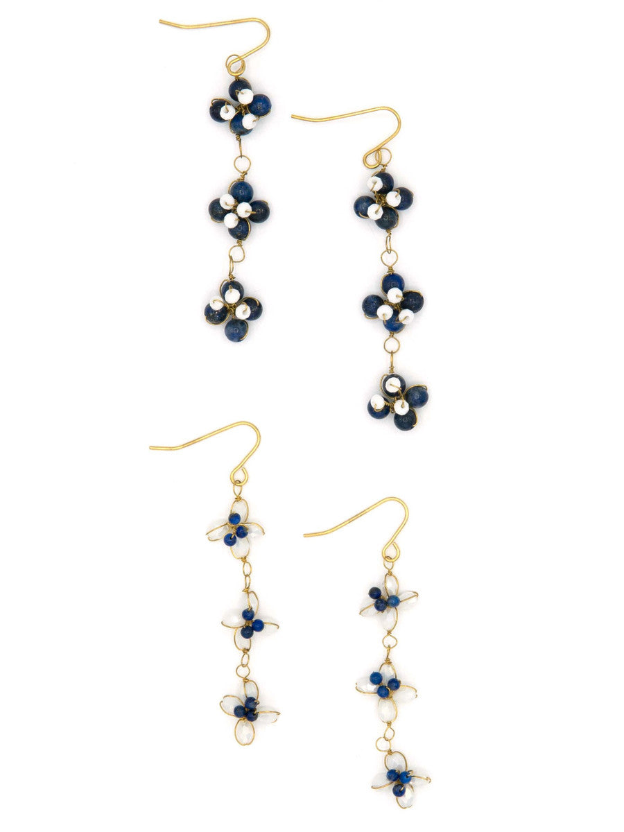 Stone Flower Earrings