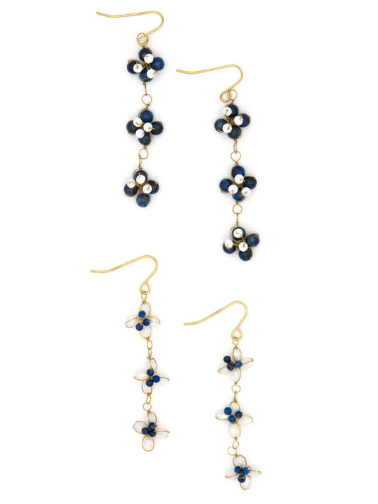 Stone Flower Earrings