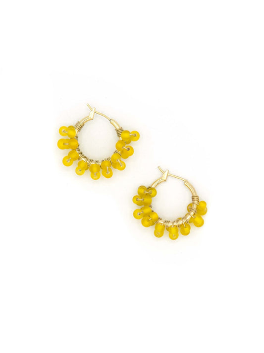 small yellow beaded hoops_Fair Anita