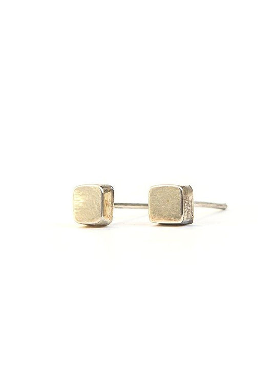Little square sterling silver stud earrings | Fair Anita