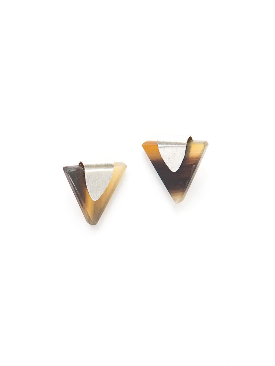 eco-friendly triangle studs | Fair Anita