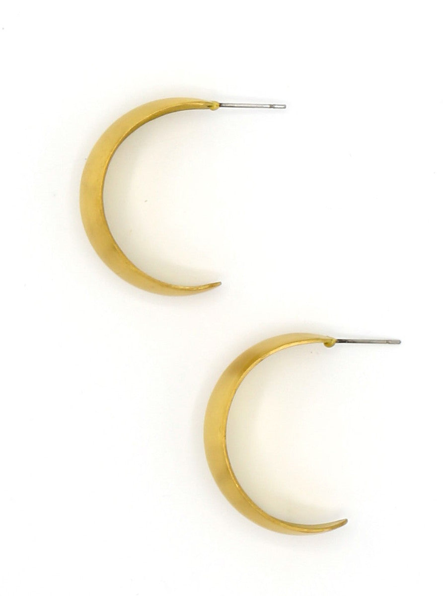 rounded vintage half hoop studs gold | Fair Anita