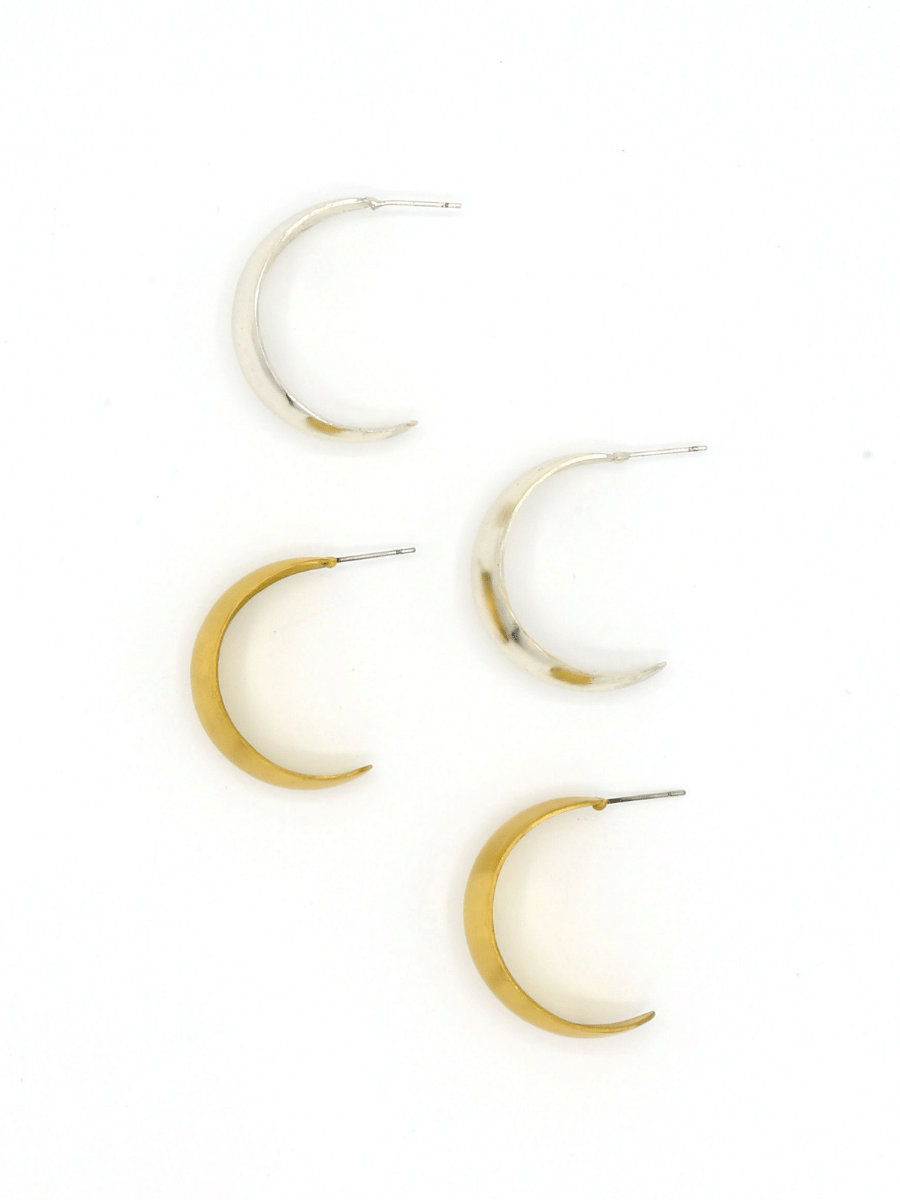 rounded vintage half hoop studs | Fair Anita