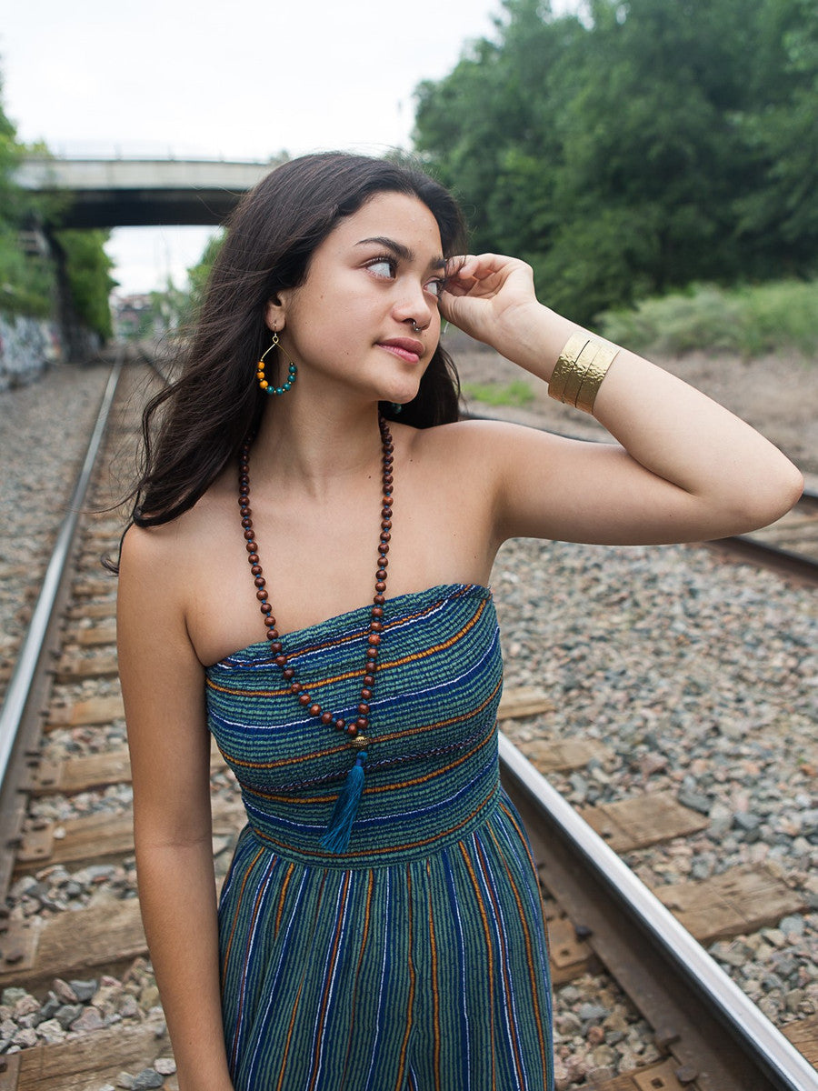 wooden bead and tassel necklace | Fair Anita