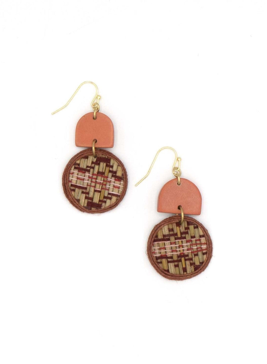 Woven earrings deals