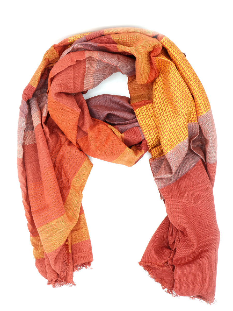 sunset orange woven scarf | Fair Anita