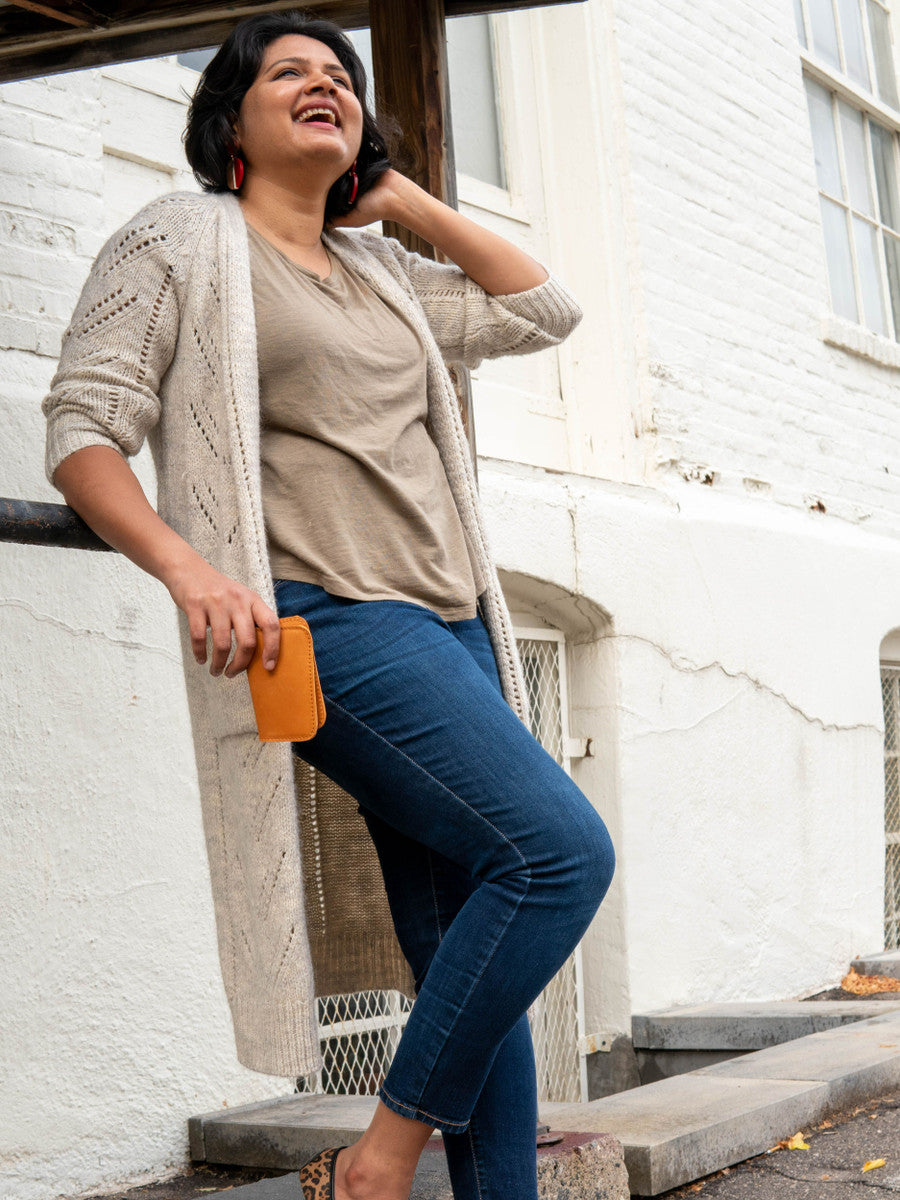 affordable sustainable brown leather pocket wallet | Fair Anita