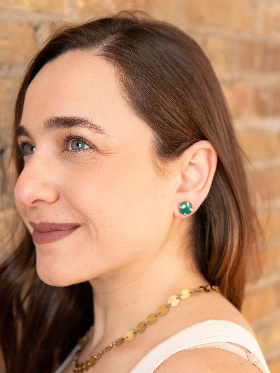 angora green and brass studs affordable | Fair Anita