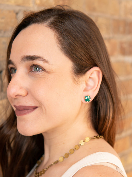 angora green and brass studs affordable | Fair Anita