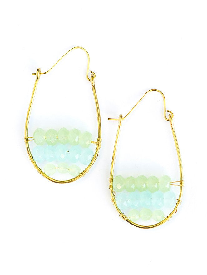 Vesique Waves Glass Hoop Earrings