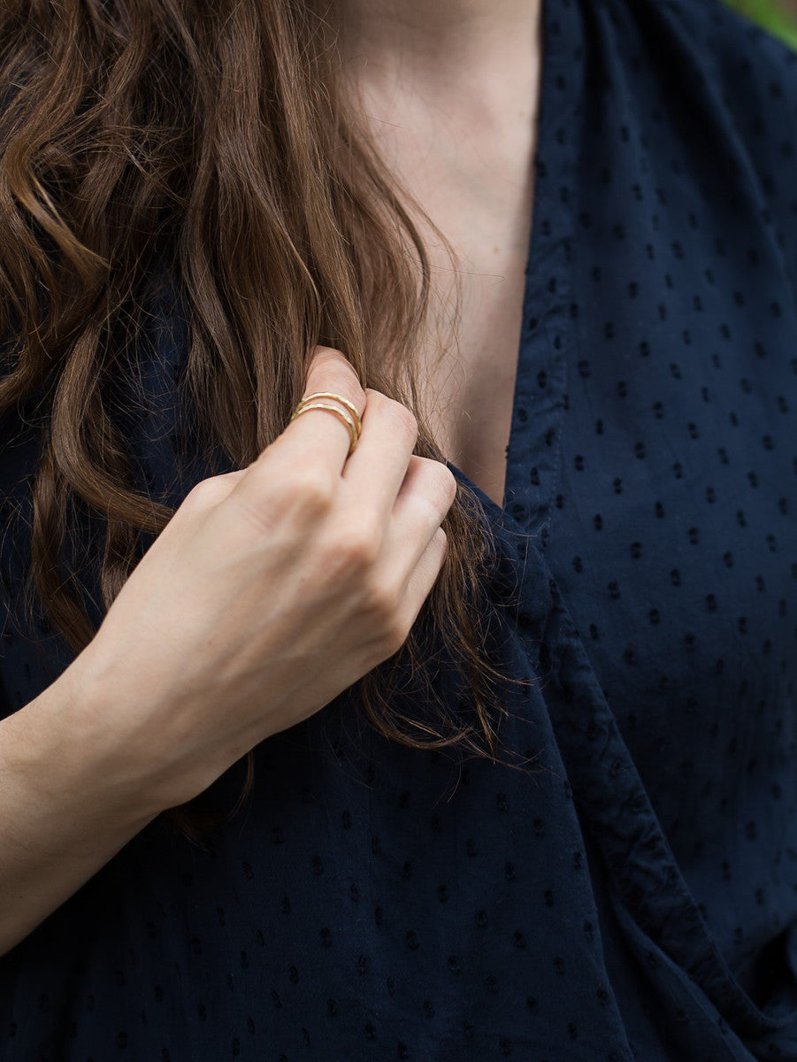 brass adjustable double ring | Fair Anita