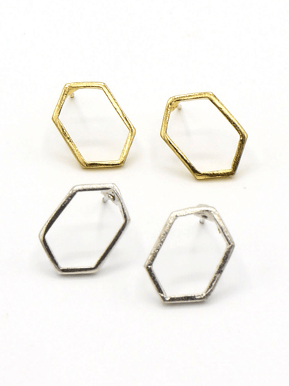 dainty hexagon earrings | Fair Anita