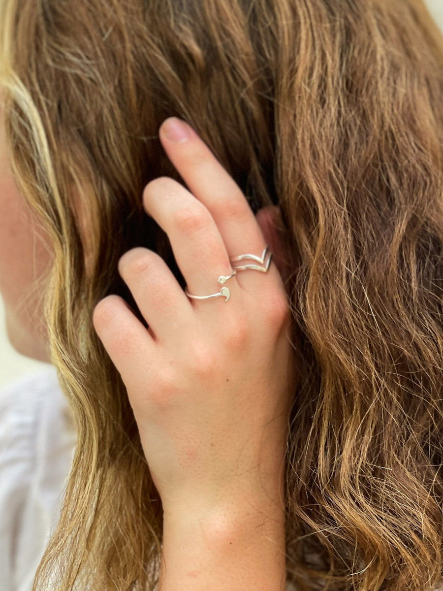 double V ring sterling silver | Fair Anita