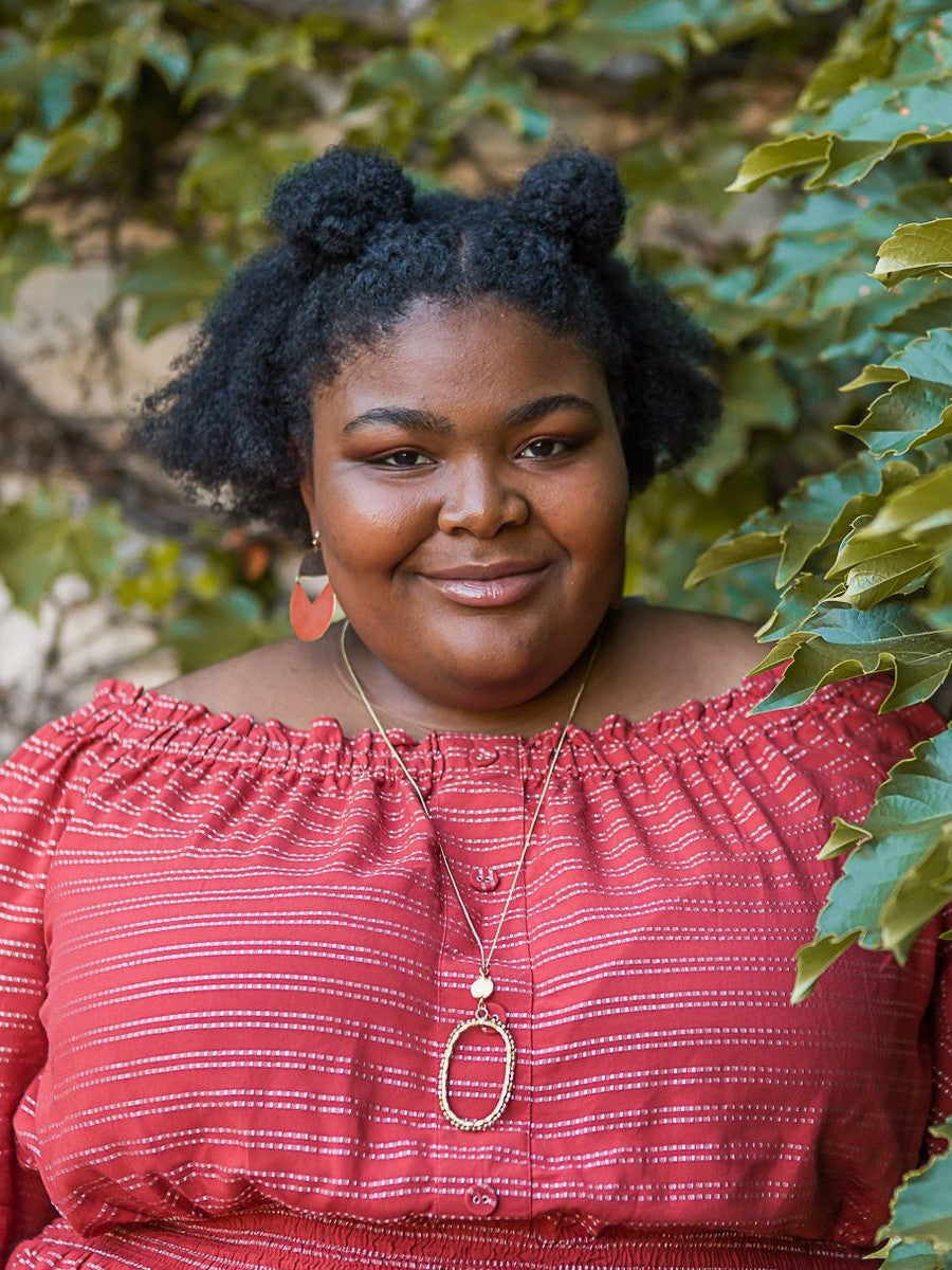 earth tone brass geometric earrings | Fair Anita