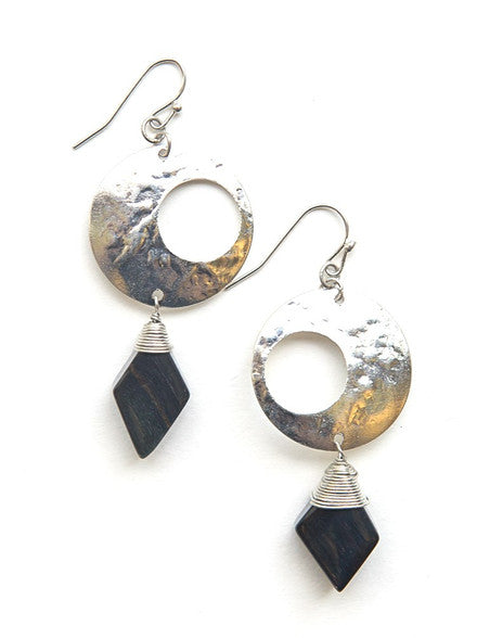 Jupiter Stone Earrings - Silver