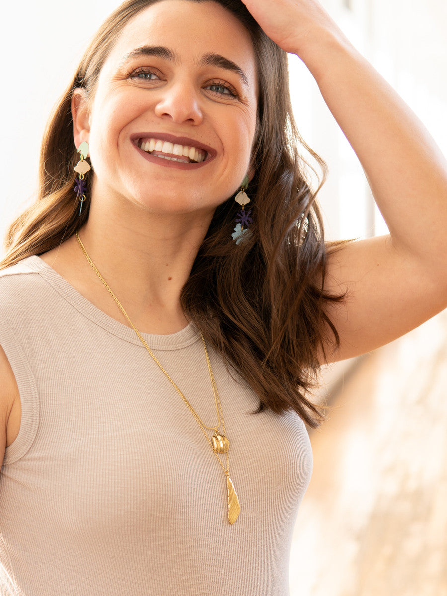 gold drop double strand necklace | Fair Anita
