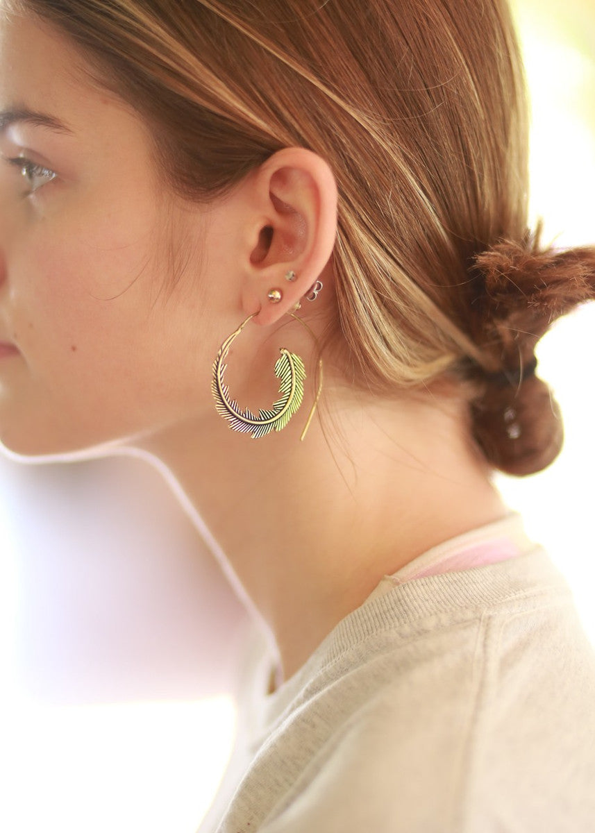 gold spiral earrings | Fair Anita