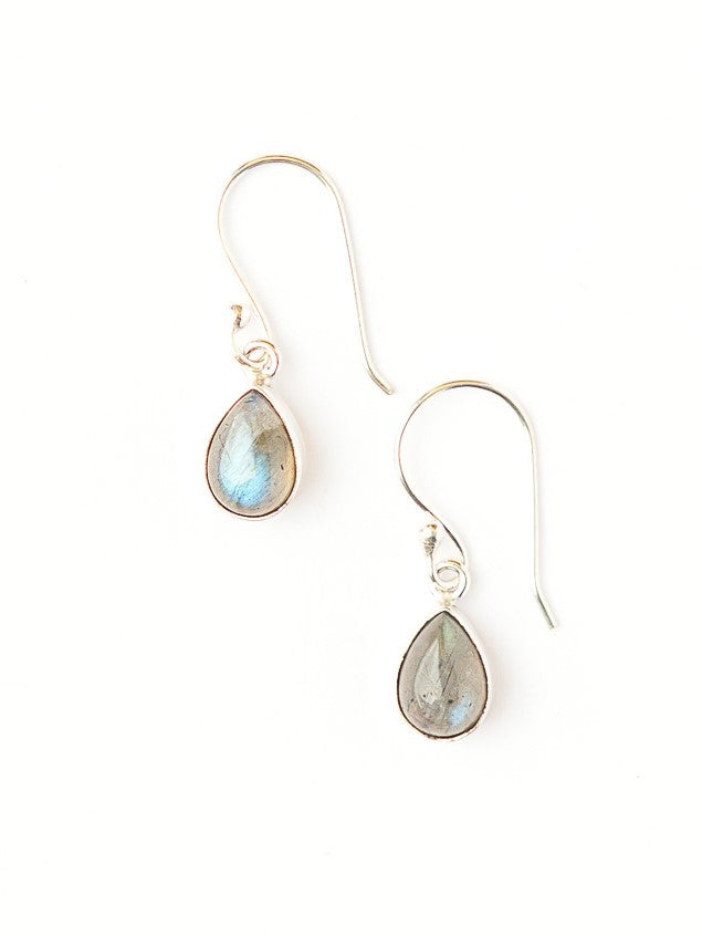 Dewdrop Dangle Earrings - Labradorite