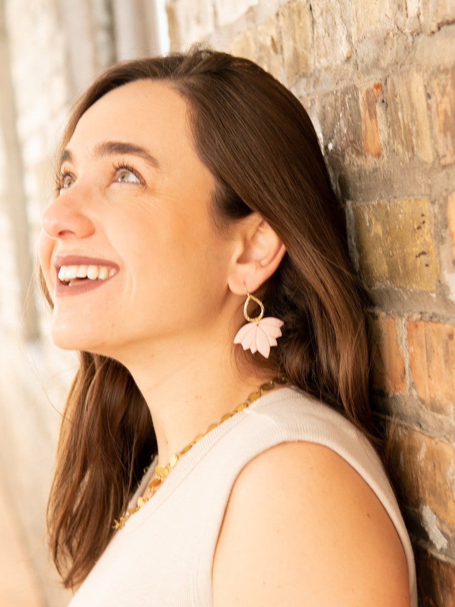 large pink lotus earrings_Fair Anita