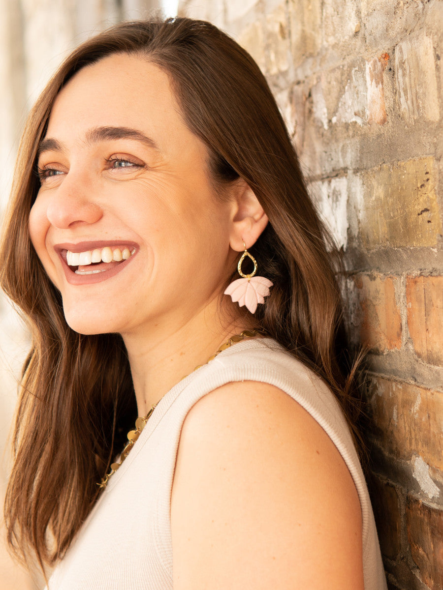large pink lotus earrings_Fair Anita
