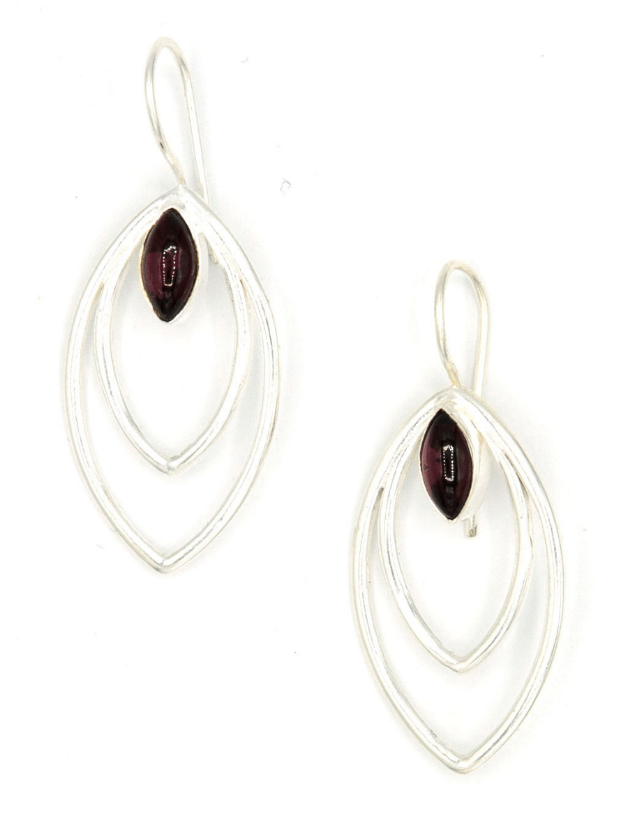 simple Leaf drop earrings silver_Fair Anita