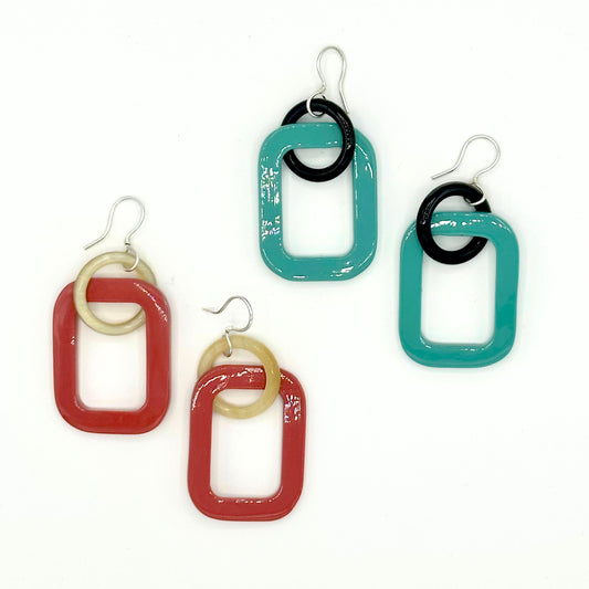 Linked Horn Earrings